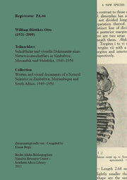 PA 66 William Büttiker-Otto: Collection: Written and visual documents of a Natural Scientist in Zimbabwe, Mozambique and  South Africa, 1949–1956